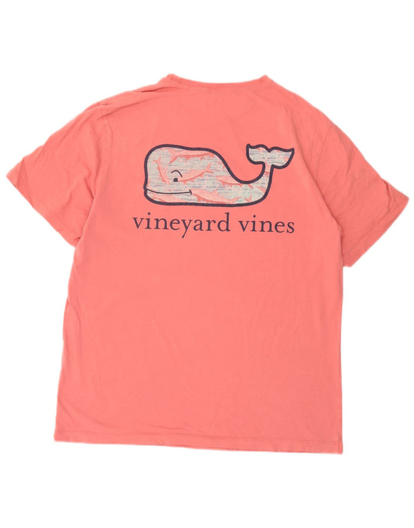 Vineyard Vines Mens Graphic T-Shirt Top Medium Pink Cotton