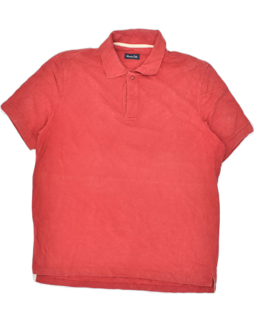 MASSIMO DUTTI Mens Polo Shirt XL Red Cotton | Vintage Massimo Dutti | Thrift | Second-Hand Massimo Dutti | Used Clothing | Messina Hembry 