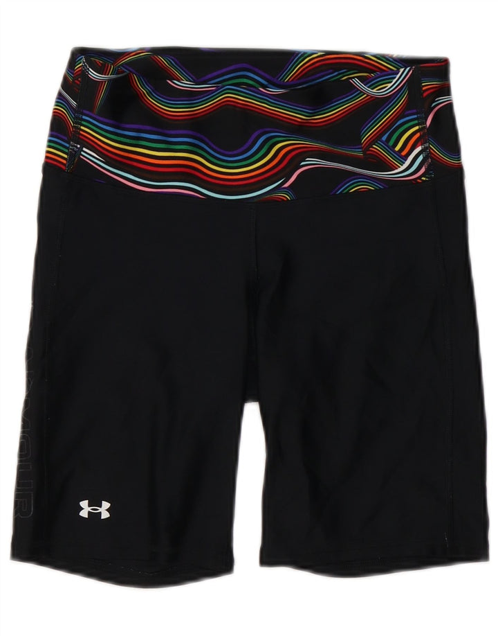Under Armour Womens Heat Gear Sport Shorts UK 12 Medium  Black Polyester