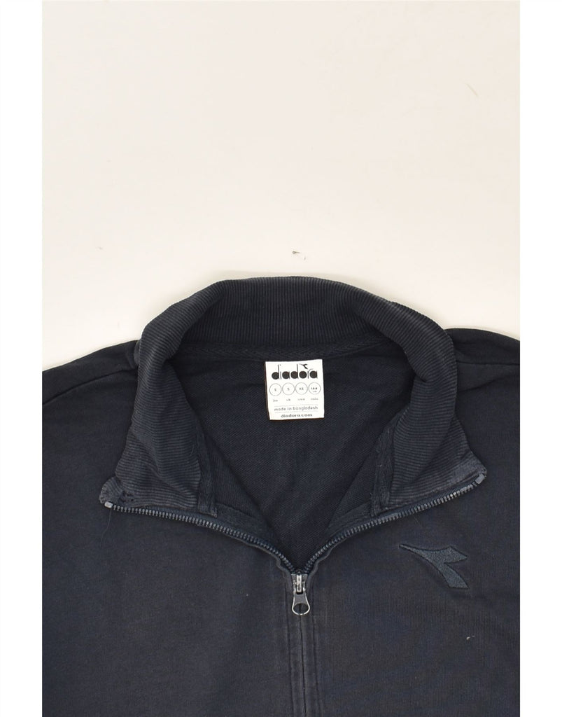 FILA Mens Tracksuit Top Jacket Small Navy Blue Colourblock Cotton | Vintage Fila | Thrift | Second-Hand Fila | Used Clothing | Messina Hembry 