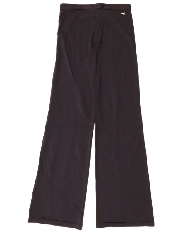 Adidas Womens Wide Leg Tracksuit Trousers UK 14 Medium  Black Polyamide