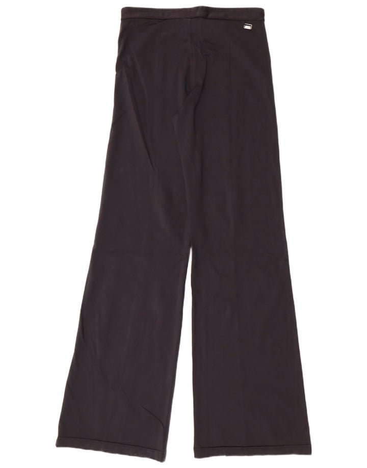 Adidas Womens Wide Leg Tracksuit Trousers UK 14 Medium  Black Polyamide