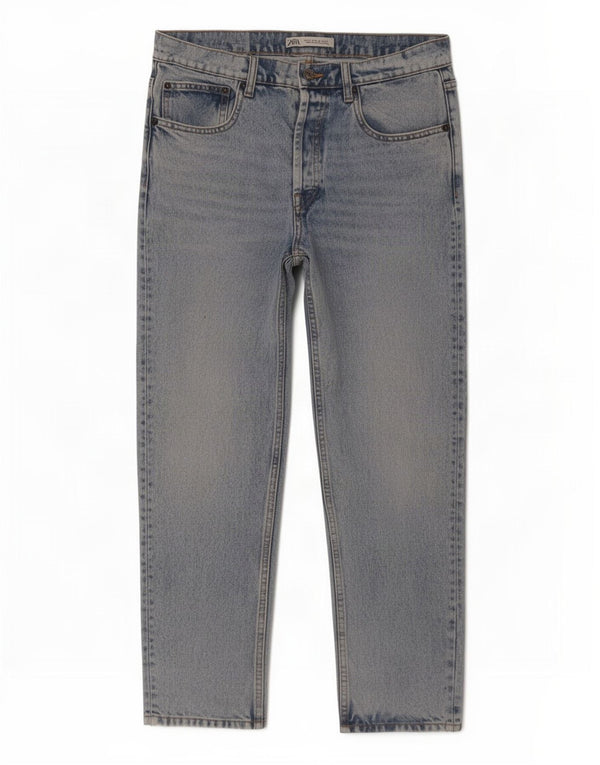 Zara Mens Slim Jeans EU 42 Large W32 L27 Blue Cotton