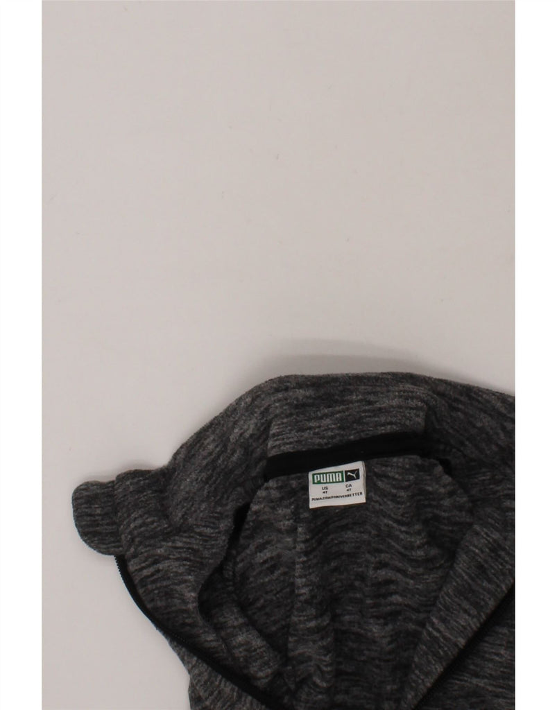 PUMA Girls Fleece Jacket 3-4 Years Grey Flecked Polyester Vintage Puma and Second-Hand Puma from Messina Hembry 