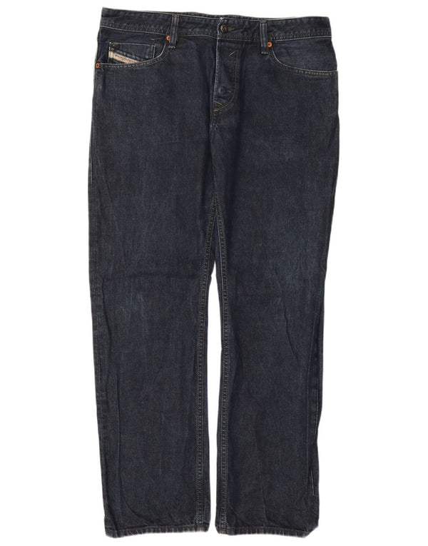 Diesel Mens Waykee Regular Straight Jeans W34 L32 Blue Cotton