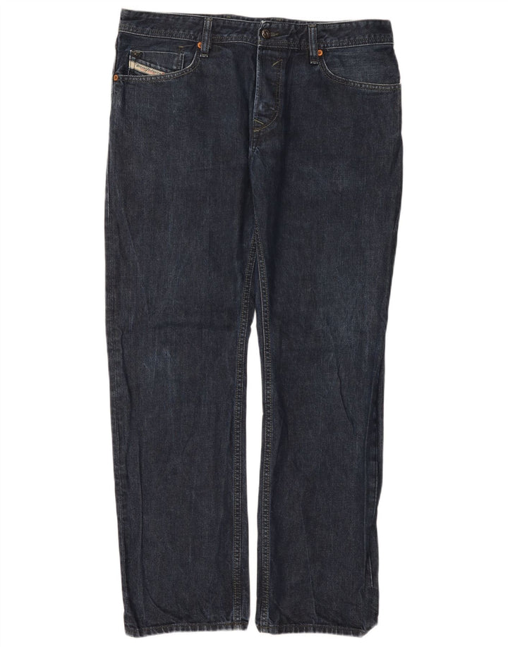Diesel Mens Waykee Regular Straight Jeans W34 L32 Blue Cotton