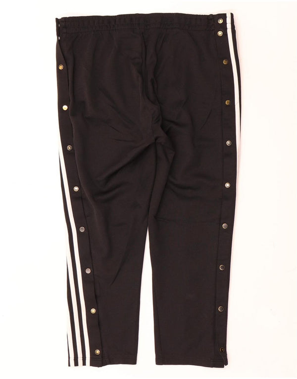 Adidas Womens Crop Tracksuit Trousers UK 12/14 Medium  Black Polyester