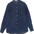UNLIMITED Mens Denim Shirt Medium Blue Vintage Unlimited and Second-Hand Unlimited from Messina Hembry 