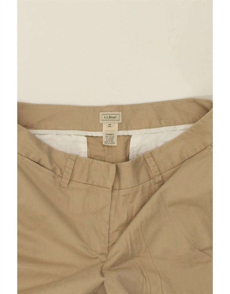 L.L.BEAN Womens Chino Shorts US 14 XL W34 Beige Cotton | Vintage L.L.Bean | Thrift | Second-Hand L.L.Bean | Used Clothing | Messina Hembry 