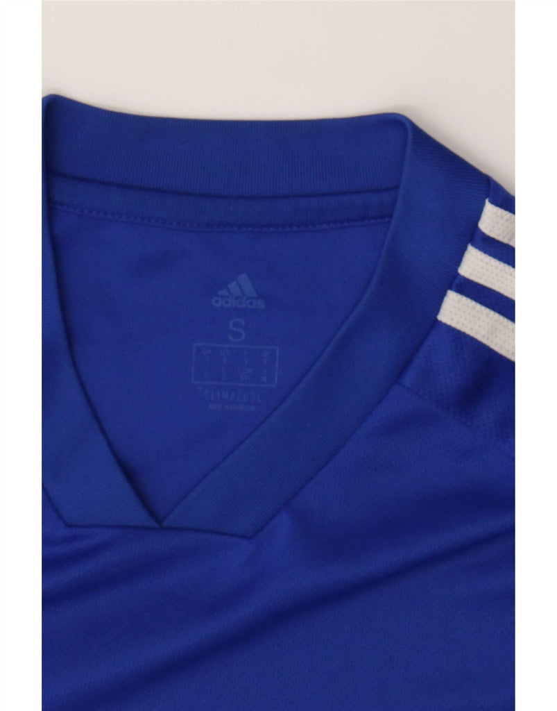 ADIDAS Mens Climacool T-Shirt Top Small Blue Colourblock Polyester Vintage Adidas and Second-Hand Adidas from Messina Hembry 