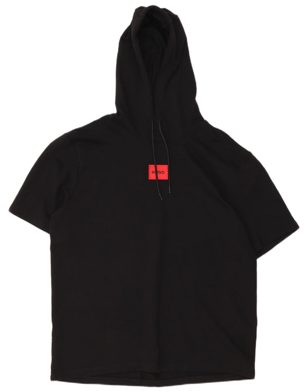 Hugo Boss Mens Hooded T-Shirt Top XL Black Cotton