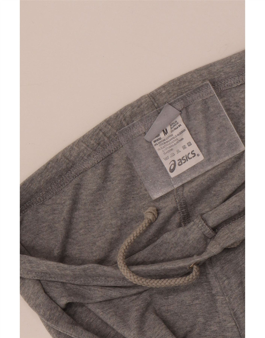 ASICS Womens Capri Tracksuit Trousers UK 12 Medium  Grey Flecked Cotton