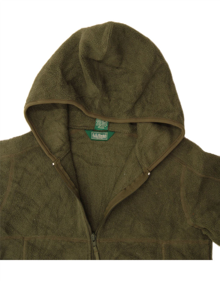 L.L.BEAN Boys Hooded Fleece Jacket 10-11 Years Medium  Green Polyester Vintage L.L.Bean and Second-Hand L.L.Bean from Messina Hembry 