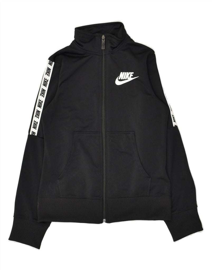 NIKE Boys Graphic Tracksuit Top Jacket 10-11 Years Medium  Black Polyester | Vintage Nike | Thrift | Second-Hand Nike | Used Clothing | Messina Hembry 