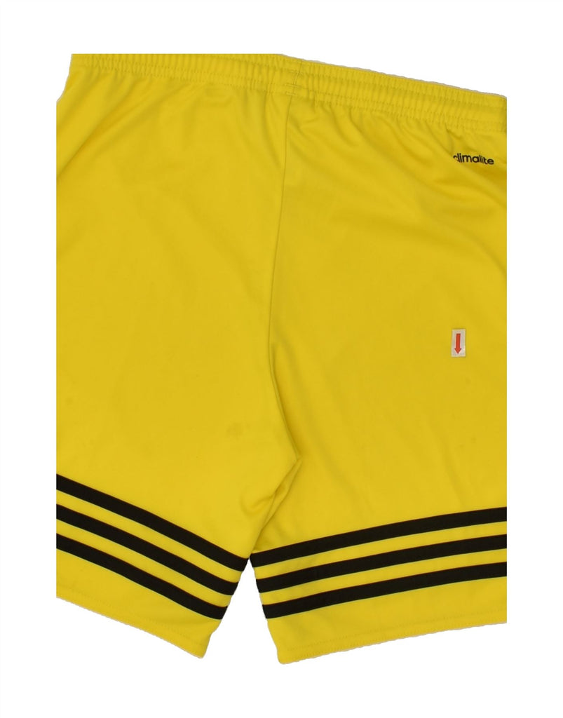 ADIDAS Boys Climalite Sport Shorts 11-12 Years Large  Yellow Polyester | Vintage Adidas | Thrift | Second-Hand Adidas | Used Clothing | Messina Hembry 