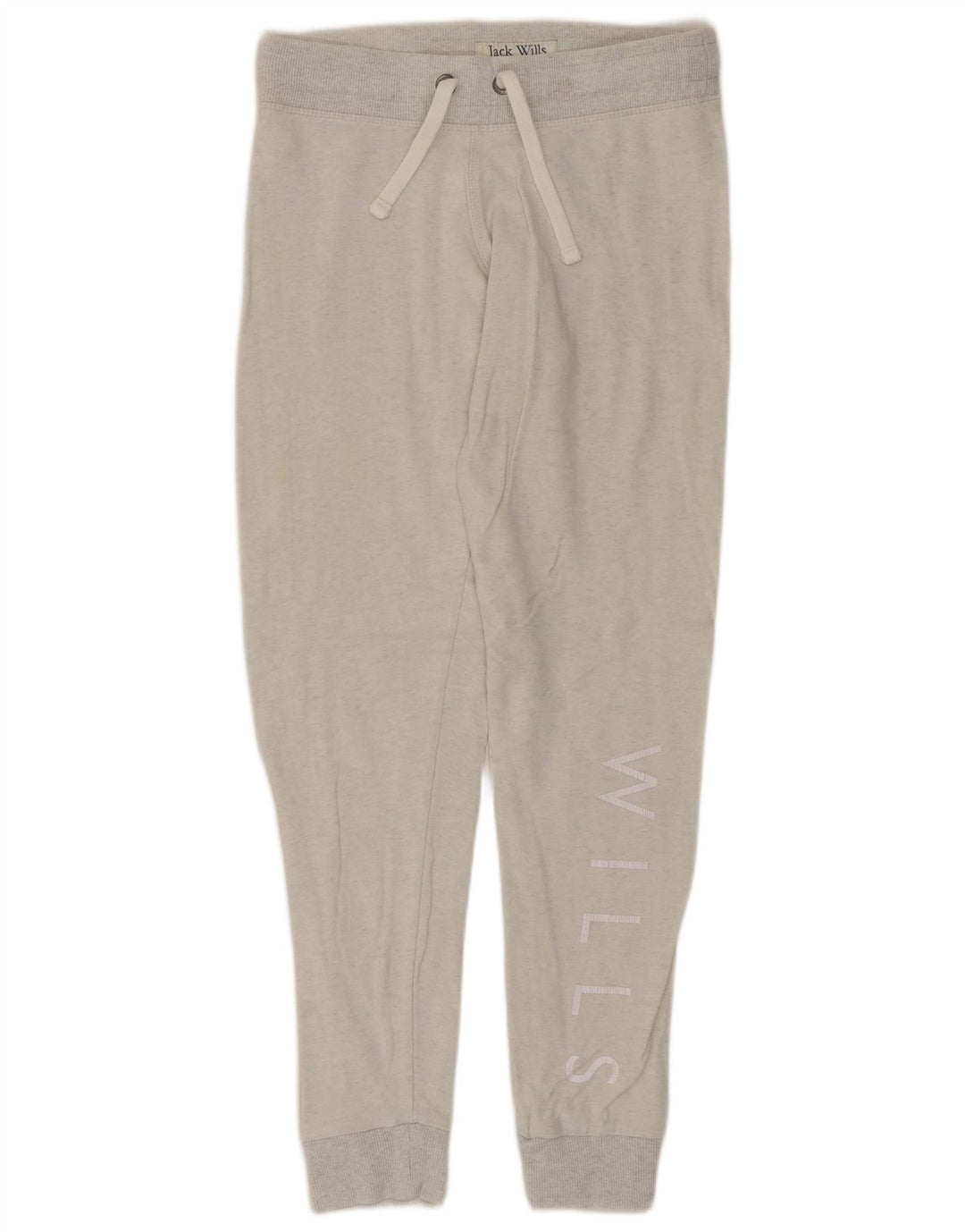 JACK WILLS Womens Graphic Tracksuit Trousers Joggers UK 8 Small  Grey