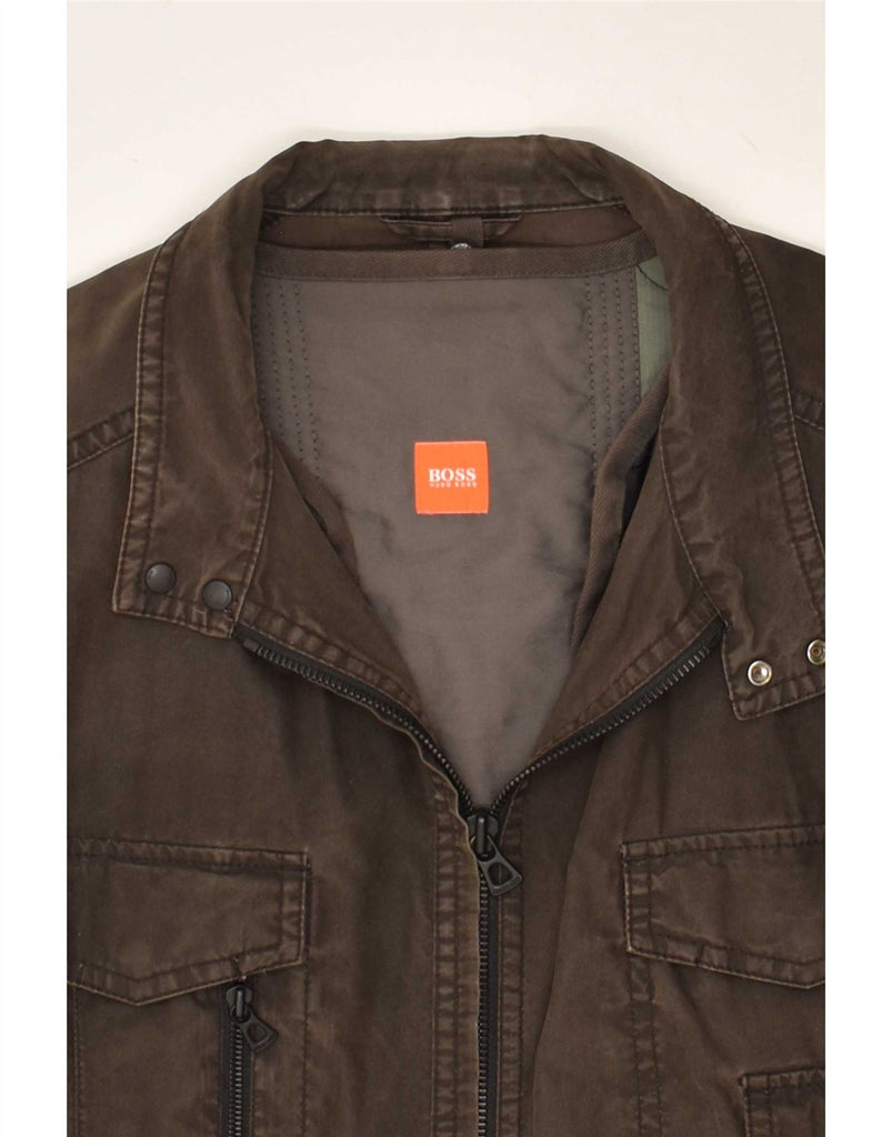 HUGO BOSS Mens Windbreaker Jacket UK 40 Large Brown Vintage Hugo Boss and Second-Hand Hugo Boss from Messina Hembry 