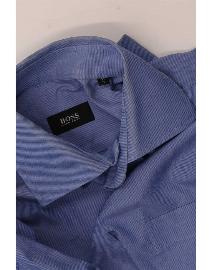 Hugo Boss Mens Shirt Size 41 16 Large Blue