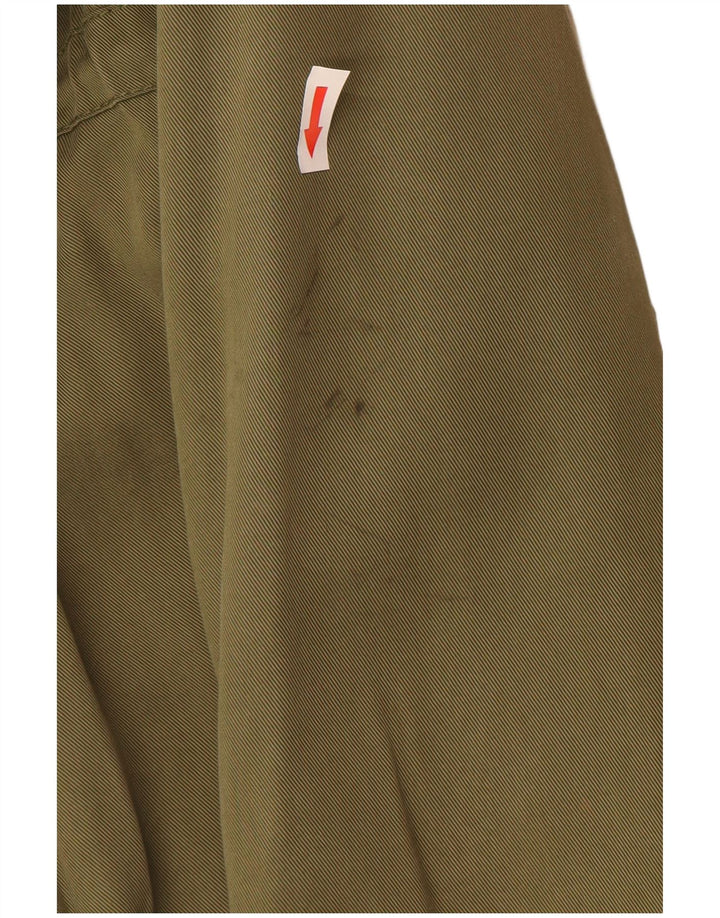 Superdry Womens Overcoat UK 14 Medium Khaki Lyocell