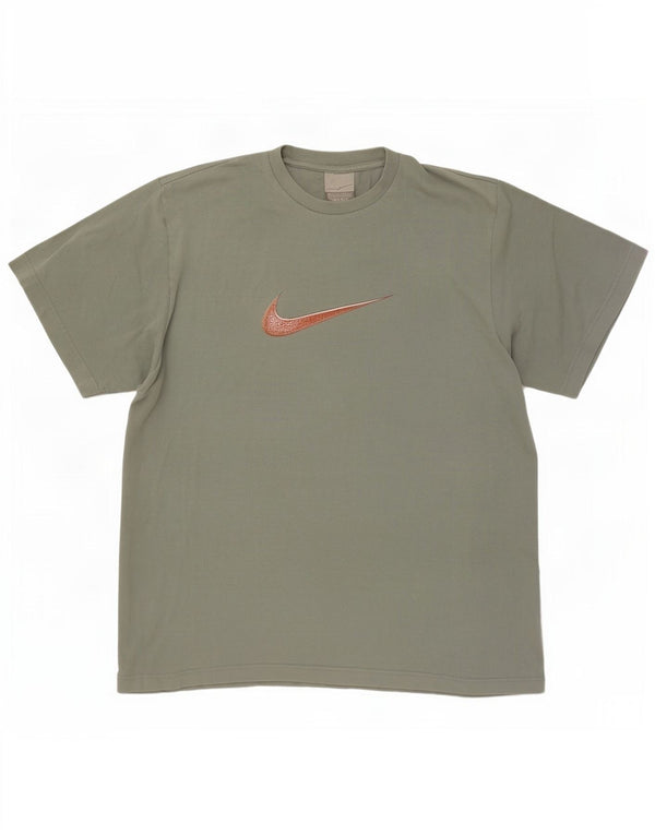 Nike Mens Graphic T-Shirt Top UK 42/44 Large Green Cotton