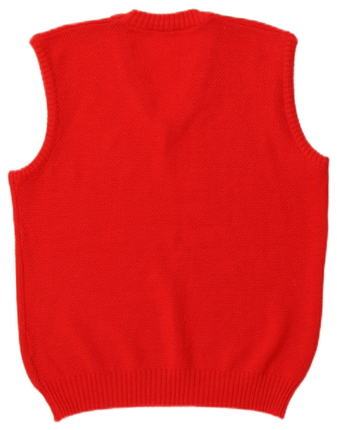 VINTAGE Womens Vest Tank Top UK 14 Medium Red Acrylic