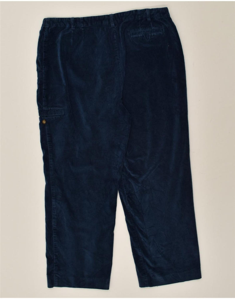 ORVIS Womens Velour Tapered Cargo Trousers US 16 2XL W36 L27 Navy Blue | Vintage Orvis | Thrift | Second-Hand Orvis | Used Clothing | Messina Hembry 