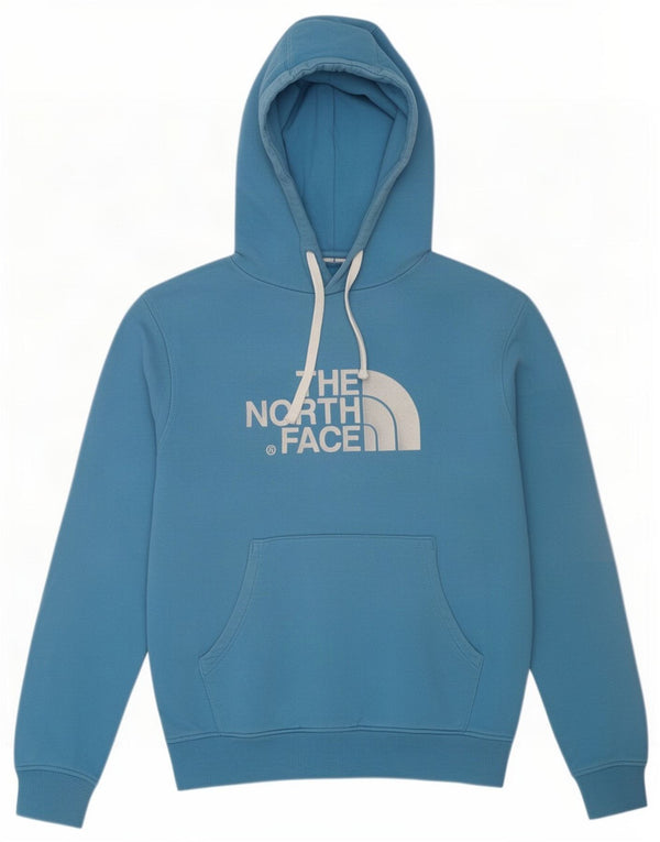 The North Face Mens Graphic Hoodie Jumper Small Blue Cotton