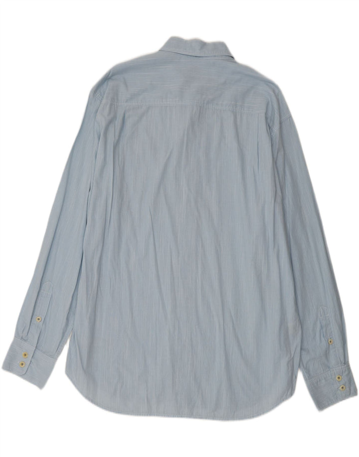 TOMMY BAHAMA Mens Shirt Large Blue Pinstripe Cotton Vintage Tommy Bahama and Second-Hand Tommy Bahama from Messina Hembry 
