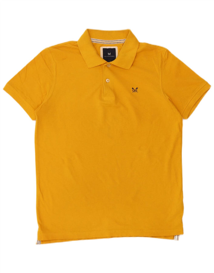 Crew Clothing Mens Polo Shirt Medium Yellow Cotton