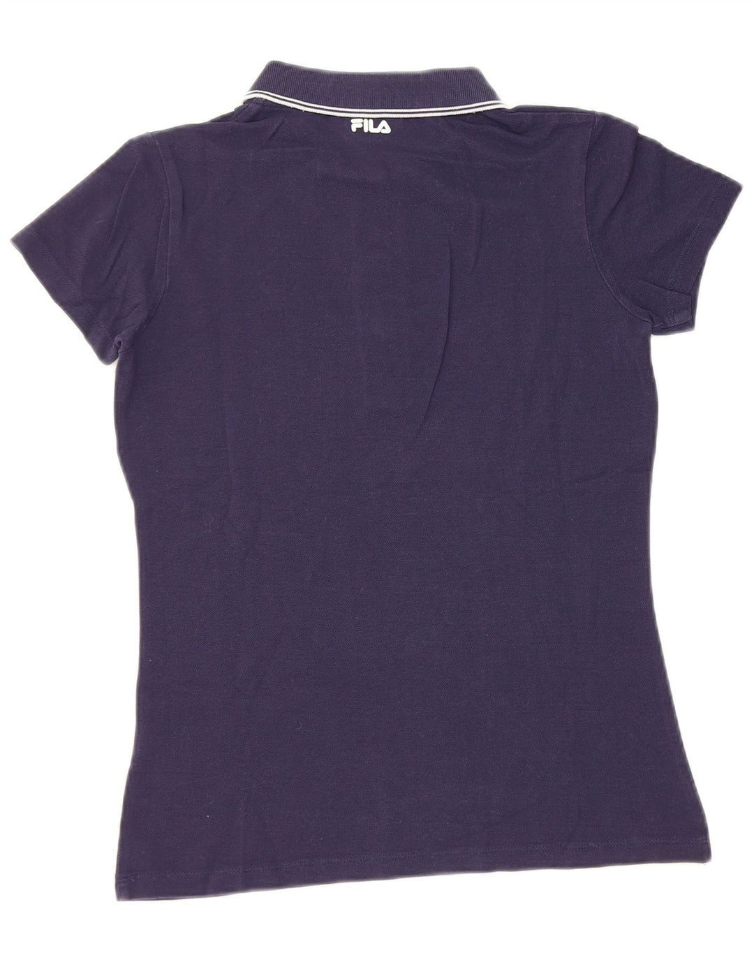 Fila Womens Polo Shirt UK 10 Small Navy Blue Cotton