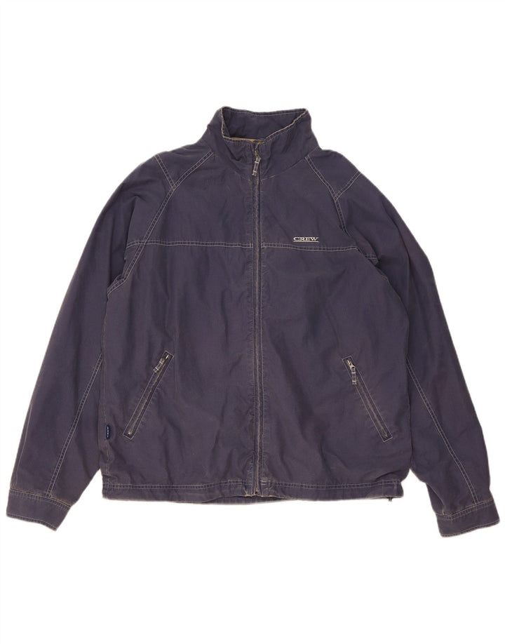 Crew Clothing Mens Bomber Jacket UK 38 Medium Blue Cotton