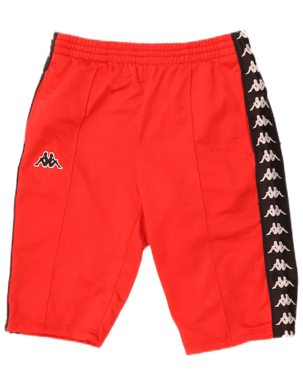 Kappa Mens Graphic Sport Shorts Small  Red Colourblock Polyester