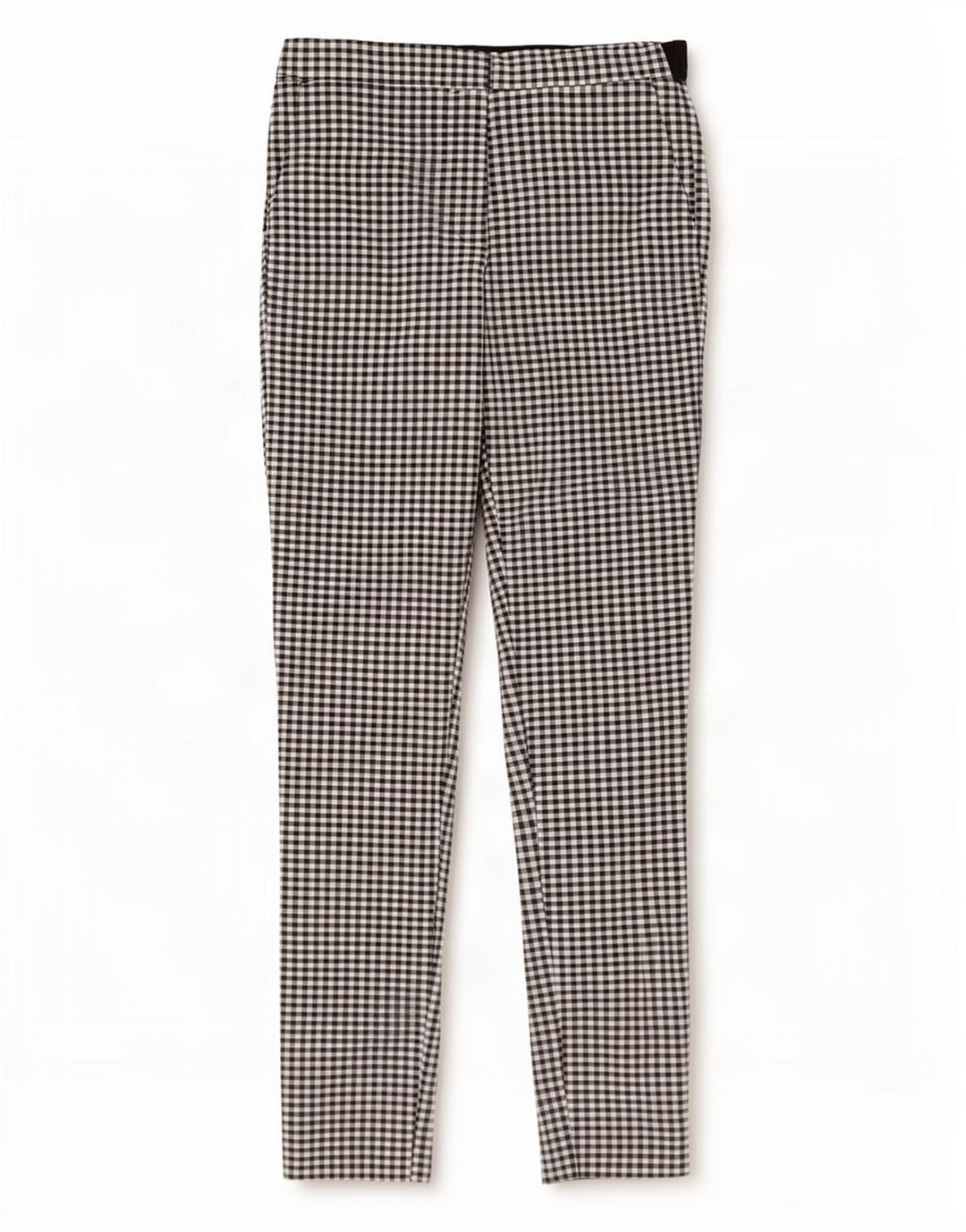 Zara Womens Slim Chino Trousers Small W27 L27 Black Gingham