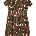 VINTAGE Womens Sheath Dress UK 12 Medium Brown Floral