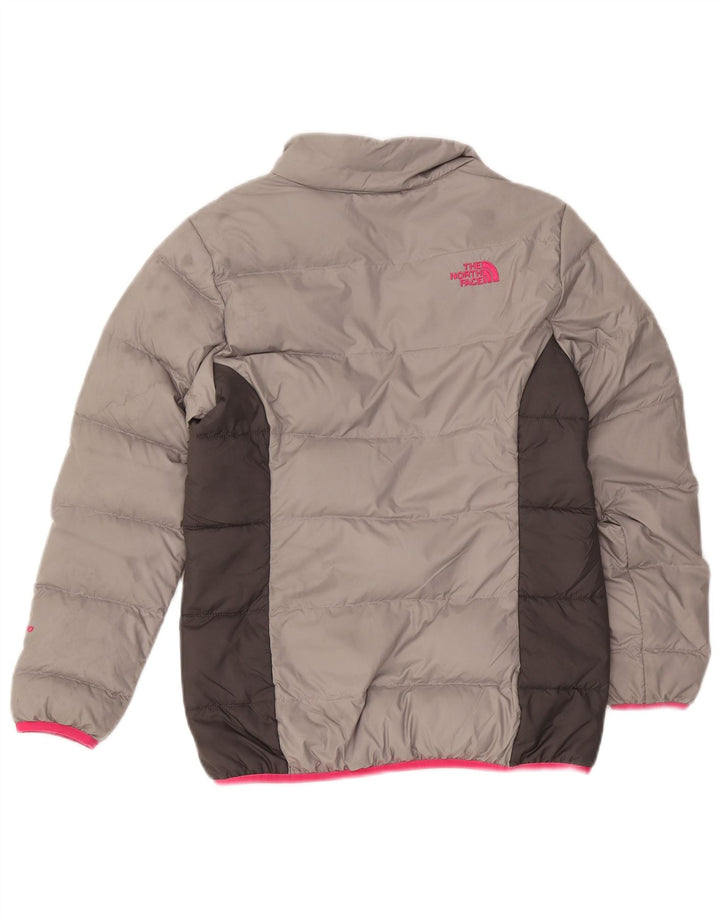 The North Face Girls Padded Jacket 11-12 Years Large Grey Colourblock