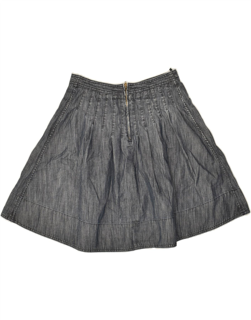 BENETTON Womens Pleated Denim Skirt W28 Medium  Grey | Vintage Benetton | Thrift | Second-Hand Benetton | Used Clothing | Messina Hembry 