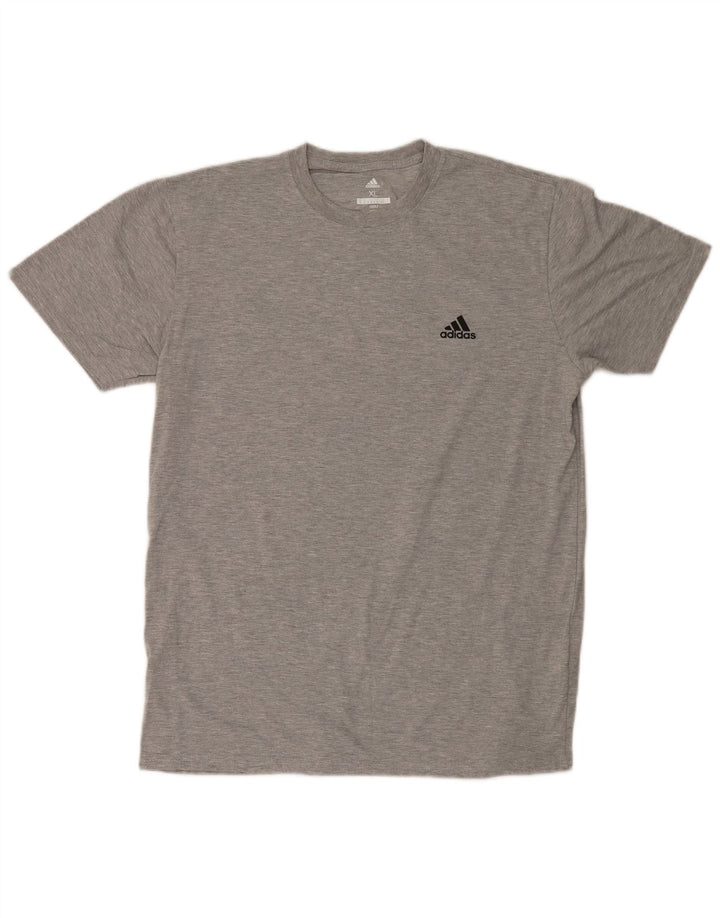 Adidas Mens T-Shirt Top XL Grey Polyester