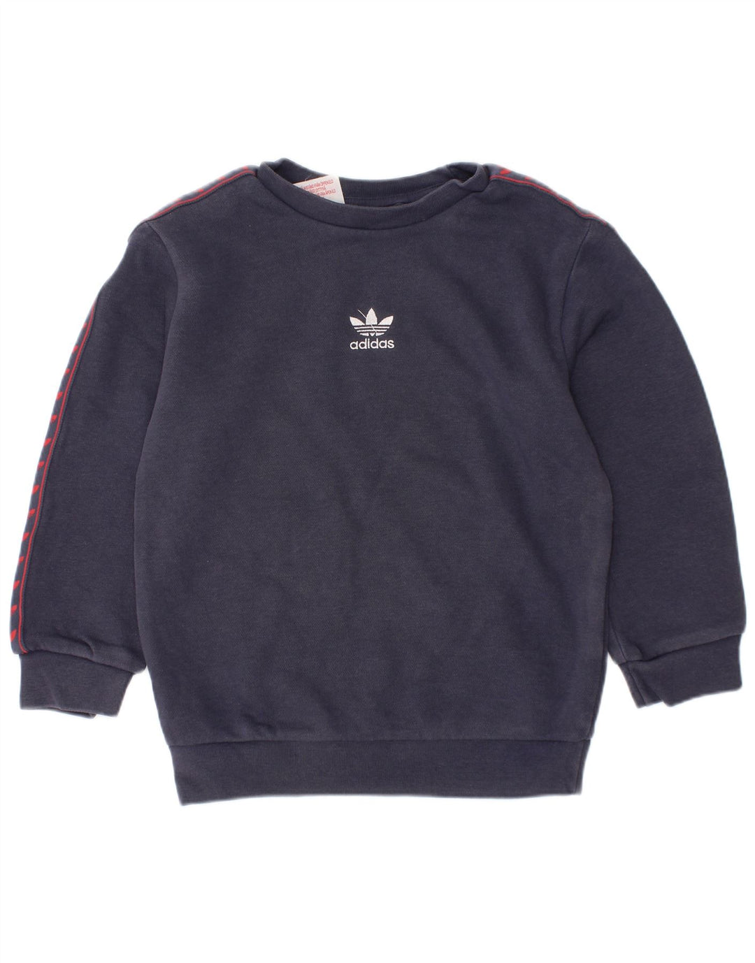 Adidas Boys Graphic Sweatshirt Jumper 2-3 Years Navy Blue Cotton