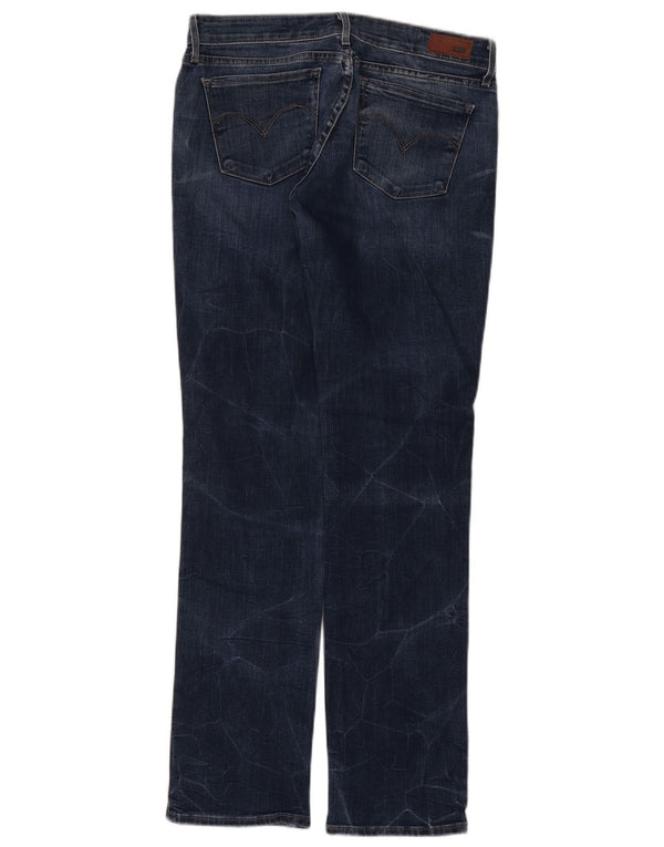 Levi's Womens Demi Curve Modern Rise Straight Jeans W29 L32 Navy Blue