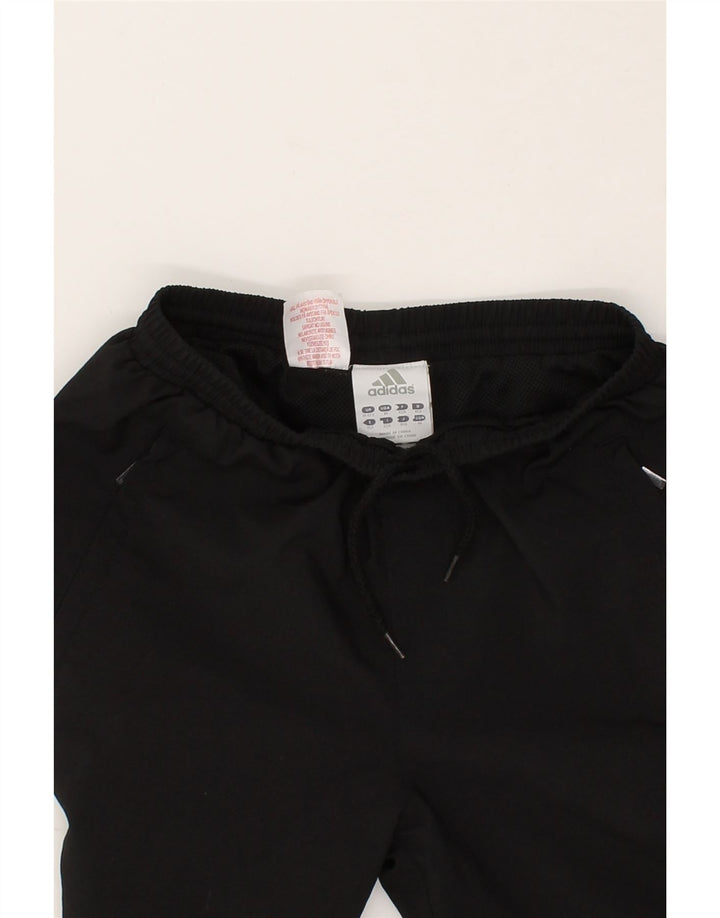 ADIDAS Boys Climalite Tracksuit Trousers 11-12 Years Black Polyester Vintage Adidas and Second-Hand Adidas from Messina Hembry 