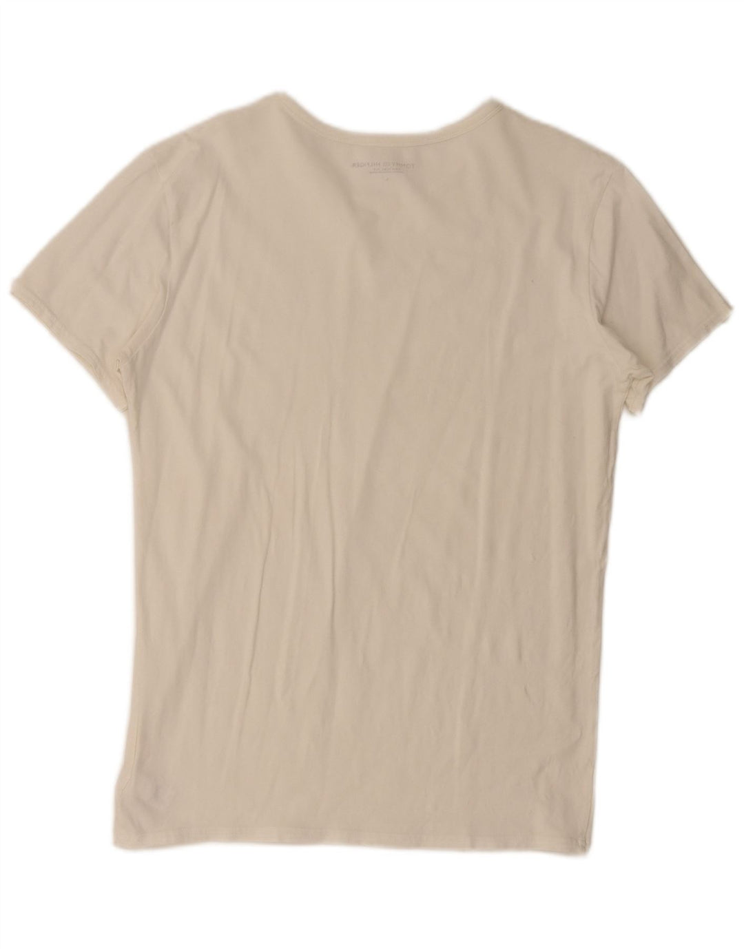 Tommy Hilfiger Mens T-Shirt Top Large White Cotton