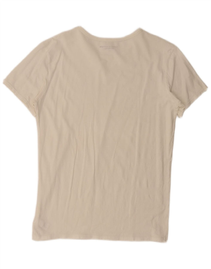 Tommy Hilfiger Mens T-Shirt Top Large White Cotton