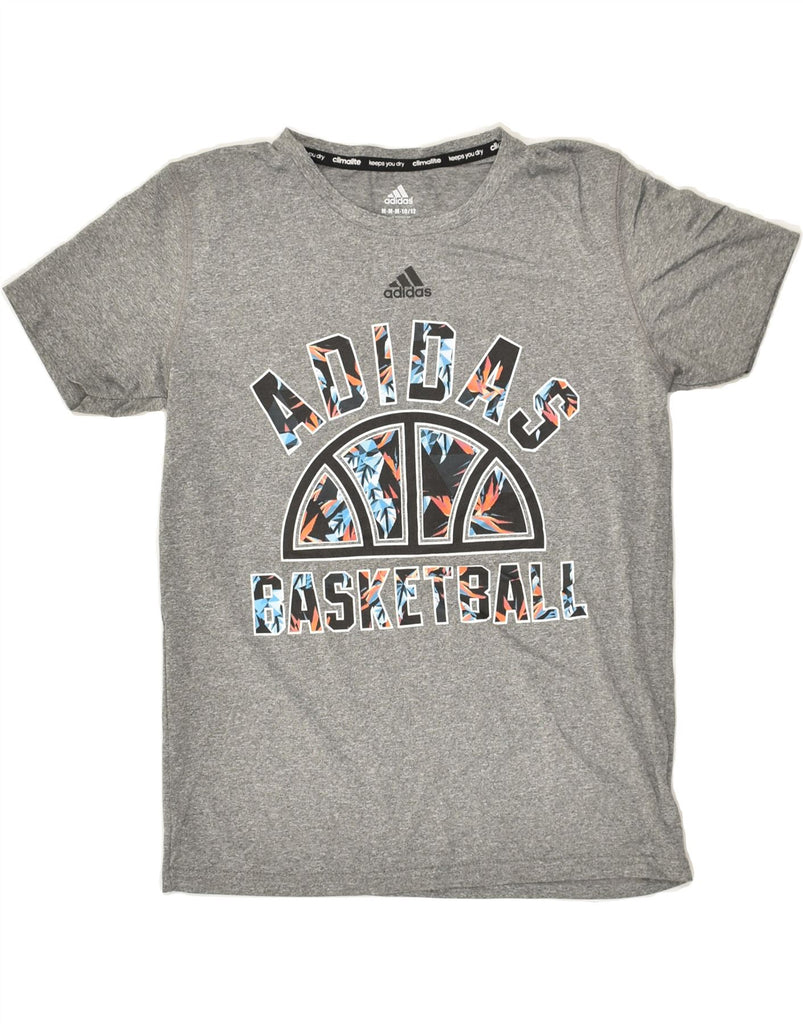 ADIDAS Boys Basketball Graphic T-Shirt Top 10-11 Years Medium  Grey | Vintage Adidas | Thrift | Second-Hand Adidas | Used Clothing | Messina Hembry 