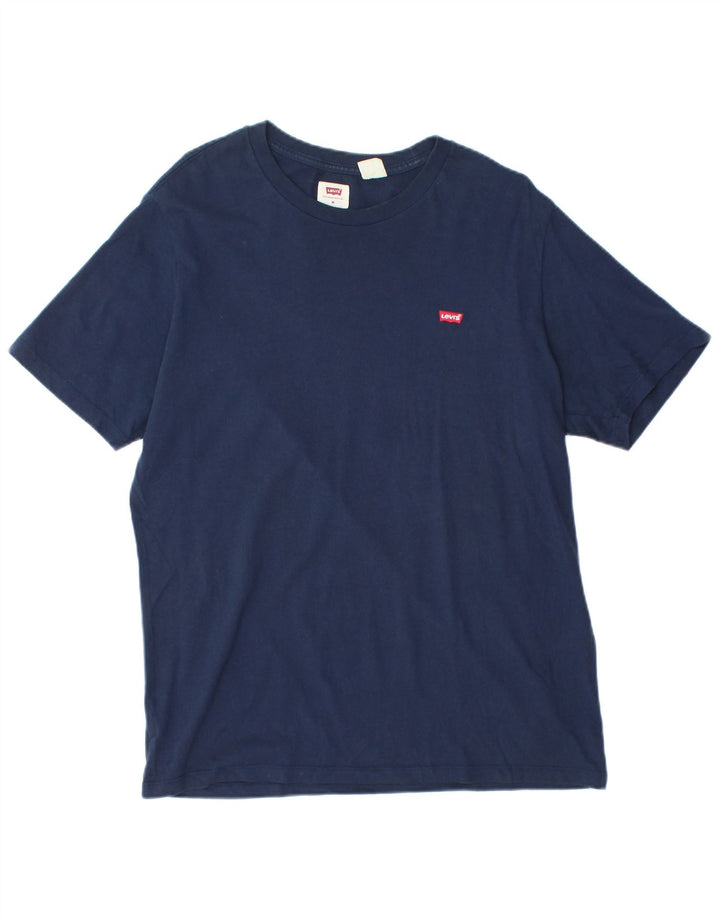 Levi's Mens T-Shirt Top Medium Navy Blue Cotton