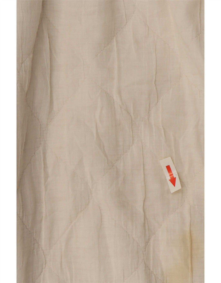 Zara Womens Full Zip Dress UK 14 Medium Off White Cotton