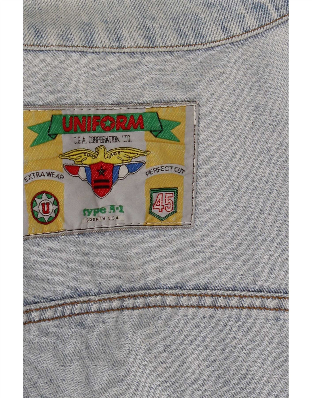 Uniform Mens Denim Jacket UK 38 Medium Blue