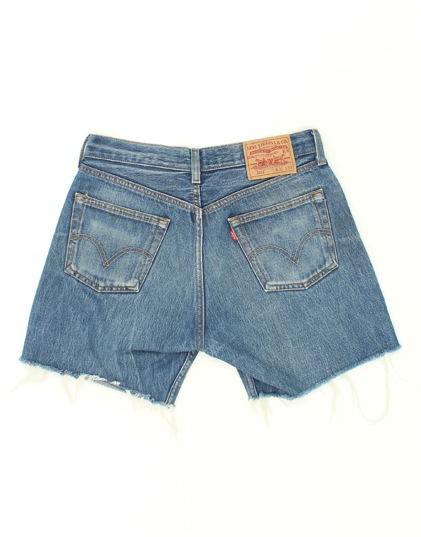 Pantalones cortos vaqueros vintage para mujer LEVI'S W31 de algodón azul  medio