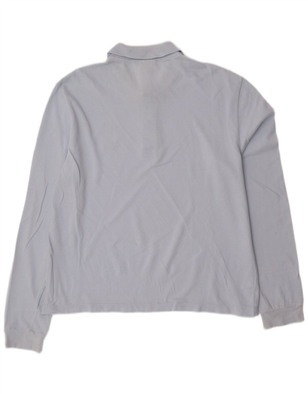 LACOSTE Mens Long Sleeve Polo Shirt Size 4 Medium Blue Cotton