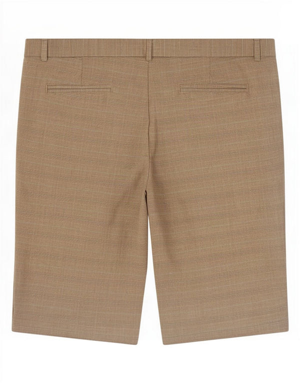 La Martina Mens Graphic Chino Shorts XL W38 Beige Plaid Cotton