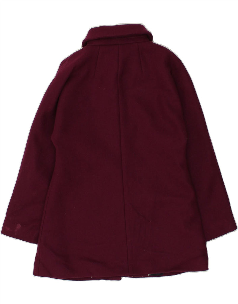 MASSIMO DUTTI Girls Overcoat 7-8 Years Burgundy Wool | Vintage Massimo Dutti | Thrift | Second-Hand Massimo Dutti | Used Clothing | Messina Hembry 